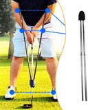 Maxbell Golf Swing Trainer Supplies Improve Swing Skills for Indoor Outdoor Practice Silver