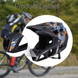Maxbell Full Face Bike Helmet Ventilation Protection Gear Bicycle Helmet for Outdoor Dark Blue