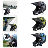 Maxbell Full Face Bike Helmet Ventilation Protection Gear Bicycle Helmet for Outdoor Dark Blue