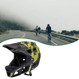 Maxbell Full Face Bike Helmet Ventilation Protection Gear Bicycle Helmet for Outdoor Yellow Green