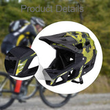 Maxbell Full Face Bike Helmet Ventilation Protection Gear Bicycle Helmet for Outdoor Yellow Green