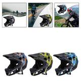 Maxbell Full Face Bike Helmet Equipment Supplies Portable Bicycle Helmet for Cycling Dark Blue