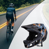 Maxbell Full Face Bike Helmet Equipment Supplies Portable Bicycle Helmet for Cycling Dark Blue