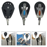 Maxbell Cable Pulley Wheel Single Swivel Block for Sailing Vessels Fitness Equipment Black