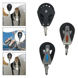 Maxbell Cable Pulley Wheel Single Swivel Block for Sailing Vessels Fitness Equipment Black