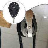Maxbell Cable Pulley Wheel Single Swivel Block for Sailing Vessels Fitness Equipment Black