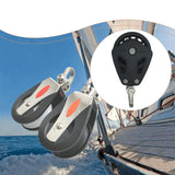 Maxbell Cable Pulley Wheel Single Swivel Block for Sailing Vessels Fitness Equipment Black