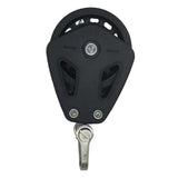 Maxbell Cable Pulley Wheel Single Swivel Block for Sailing Vessels Fitness Equipment Black