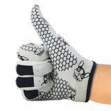 Maxbell Women Golf Gloves Breathable PU Mesh Anti Slip Grip Multipurpose Dog Printed Size L 20