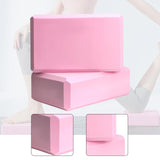 Maxbell 2x Yoga Blocks Anti Slip Yoga Prop Accessories for Indoor Sports Gym Fitness Pink