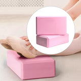 Maxbell 2x Yoga Blocks Anti Slip Yoga Prop Accessories for Indoor Sports Gym Fitness Pink