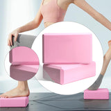 Maxbell 2x Yoga Blocks Anti Slip Yoga Prop Accessories for Indoor Sports Gym Fitness Pink
