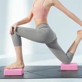 Maxbell 2x Yoga Blocks Anti Slip Yoga Prop Accessories for Indoor Sports Gym Fitness Pink