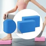 Maxbell 2x Yoga Blocks Anti Slip Yoga Prop Accessories for Indoor Sports Gym Fitness Navy Blue