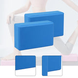 Maxbell 2x Yoga Blocks Anti Slip Yoga Prop Accessories for Indoor Sports Gym Fitness Navy Blue