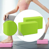 Maxbell 2x Yoga Blocks Anti Slip Yoga Prop Accessories for Indoor Sports Gym Fitness Green