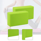 Maxbell 2x Yoga Blocks Anti Slip Yoga Prop Accessories for Indoor Sports Gym Fitness Green
