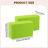 Maxbell 2x Yoga Blocks Anti Slip Yoga Prop Accessories for Indoor Sports Gym Fitness Green