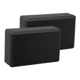 Maxbell 2x Yoga Blocks Anti Slip Yoga Prop Accessories for Indoor Sports Gym Fitness Black