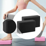 Maxbell 2x Yoga Blocks Anti Slip Yoga Prop Accessories for Indoor Sports Gym Fitness Black