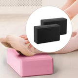 Maxbell 2x Yoga Blocks Anti Slip Yoga Prop Accessories for Indoor Sports Gym Fitness Black