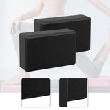 Maxbell 2x Yoga Blocks Anti Slip Yoga Prop Accessories for Indoor Sports Gym Fitness Black