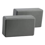 Maxbell 2x Yoga Blocks Anti Slip Yoga Prop Accessories for Indoor Sports Gym Fitness Gray