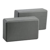 Maxbell 2x Yoga Blocks Anti Slip Yoga Prop Accessories for Indoor Sports Gym Fitness Gray