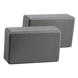 Maxbell 2x Yoga Blocks Anti Slip Yoga Prop Accessories for Indoor Sports Gym Fitness Gray