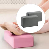 Maxbell 2x Yoga Blocks Anti Slip Yoga Prop Accessories for Indoor Sports Gym Fitness Gray