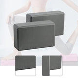 Maxbell 2x Yoga Blocks Anti Slip Yoga Prop Accessories for Indoor Sports Gym Fitness Gray