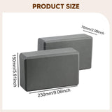 Maxbell 2x Yoga Blocks Anti Slip Yoga Prop Accessories for Indoor Sports Gym Fitness Gray