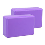 Maxbell 2x Yoga Blocks Anti Slip Yoga Prop Accessories for Indoor Sports Gym Fitness Purple