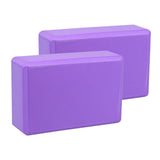 Maxbell 2x Yoga Blocks Anti Slip Yoga Prop Accessories for Indoor Sports Gym Fitness Purple