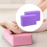 Maxbell 2x Yoga Blocks Anti Slip Yoga Prop Accessories for Indoor Sports Gym Fitness Purple