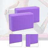Maxbell 2x Yoga Blocks Anti Slip Yoga Prop Accessories for Indoor Sports Gym Fitness Purple