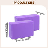 Maxbell 2x Yoga Blocks Anti Slip Yoga Prop Accessories for Indoor Sports Gym Fitness Purple