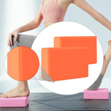 Maxbell 2x Yoga Blocks Anti Slip Yoga Prop Accessories for Indoor Sports Gym Fitness Orange