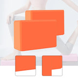 Maxbell 2x Yoga Blocks Anti Slip Yoga Prop Accessories for Indoor Sports Gym Fitness Orange