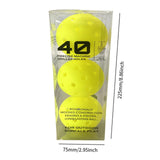 Maxbell 3Pcs Pickleball Balls 40 Holes for Outdoor Courts Sanctioned Tournament Play Yellow