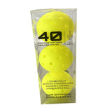 Maxbell 3Pcs Pickleball Balls 40 Holes for Outdoor Courts Sanctioned Tournament Play Yellow