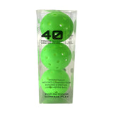 Maxbell 3Pcs Pickleball Balls 40 Holes for Outdoor Courts Sanctioned Tournament Play Green