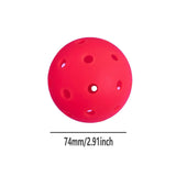 Maxbell 3Pcs Pickleball Balls 40 Holes for Outdoor Courts Sanctioned Tournament Play Rose Red