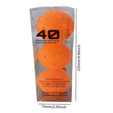 Maxbell 3Pcs Pickleball Balls 40 Holes for Outdoor Courts Sanctioned Tournament Play Orange