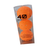 Maxbell 3Pcs Pickleball Balls 40 Holes for Outdoor Courts Sanctioned Tournament Play Orange