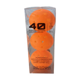 Maxbell 3Pcs Pickleball Balls 40 Holes for Outdoor Courts Sanctioned Tournament Play Orange