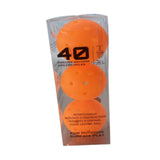 Maxbell 3Pcs Pickleball Balls 40 Holes for Outdoor Courts Sanctioned Tournament Play Orange