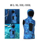 Maxbell 3mm Neoprene Wetsuit Hooded Vest Thermal for Snorkeling Water Sports Surfing M