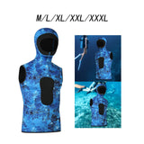 Maxbell 3mm Neoprene Wetsuit Hooded Vest Thermal for Snorkeling Water Sports Surfing M