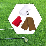 Maxbell Fold Golf Towel 30 Cmx30 cm Portable Outdoor Golfer Gift Golf Club Towel White
